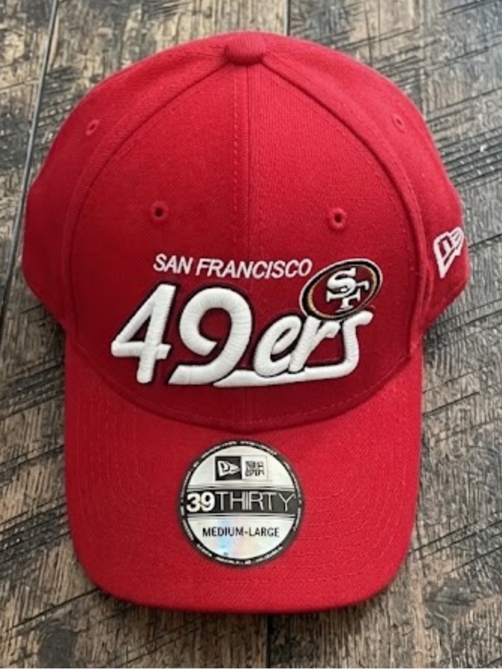 San Francisco 49ers, new era hat stretch fit medium large New